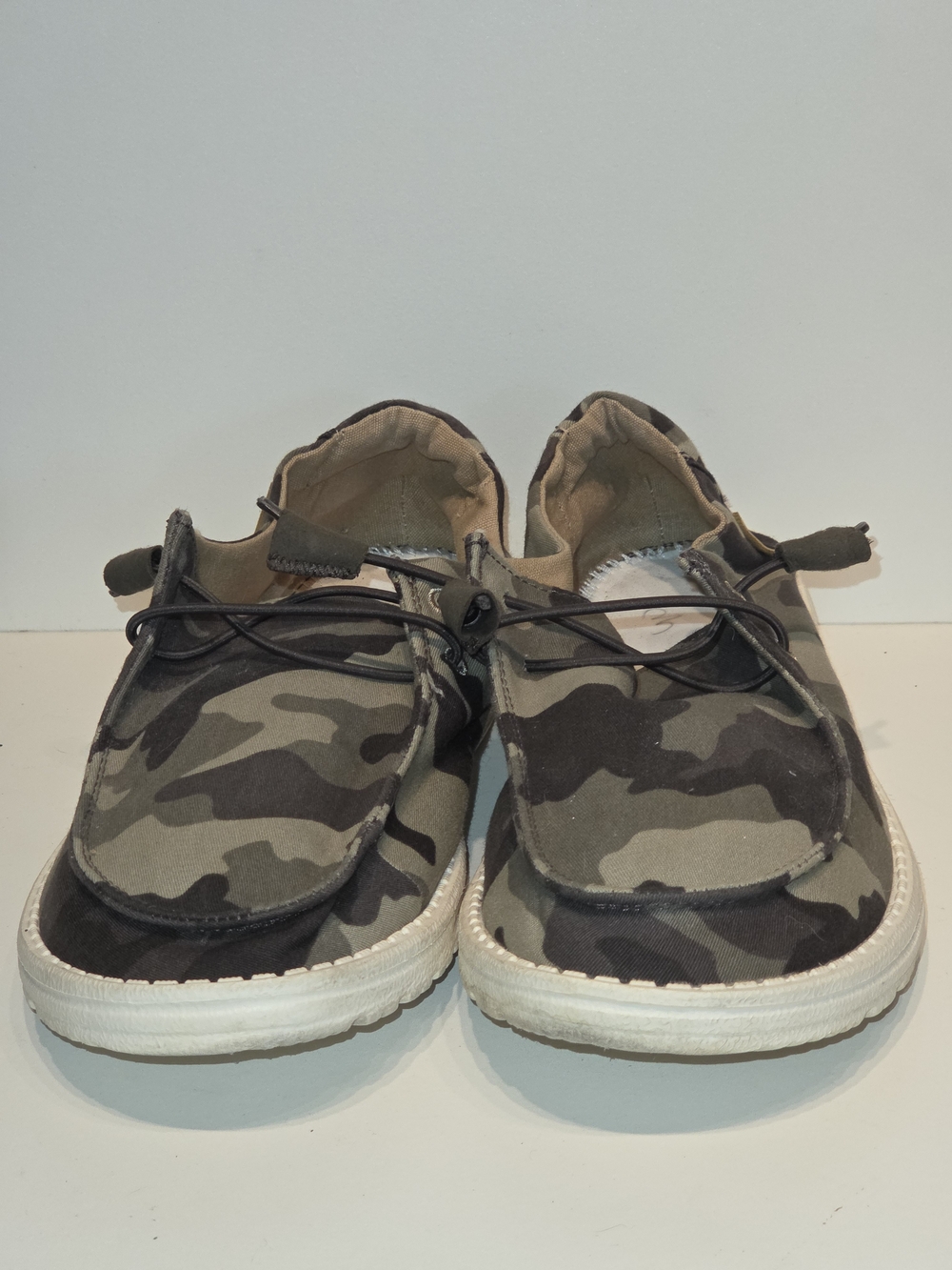 Hey Dude Men's Camouflage Slip-On Loafers in Green and Brown